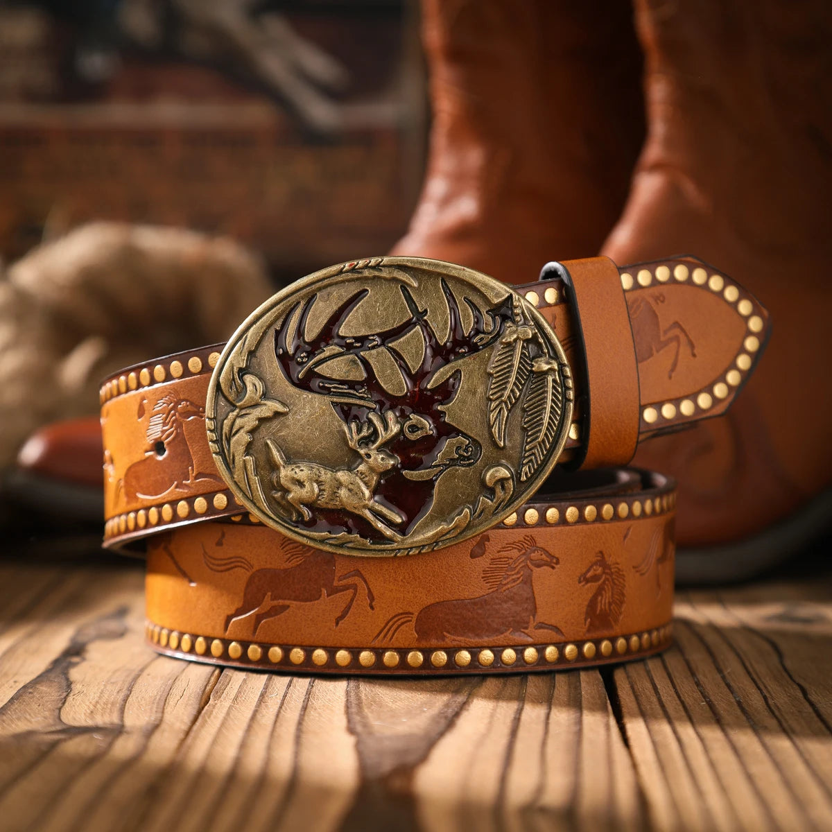A casual and retro belt, a waist accessory for Western-style clothing, metal buckle, PU belt, suitable for both men and women