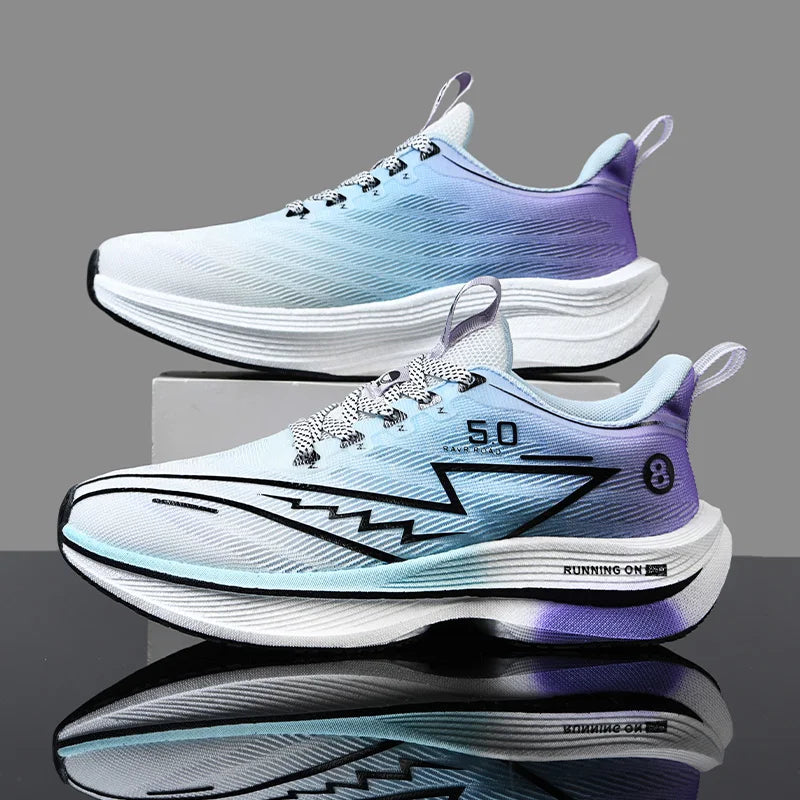 New Men's Sneakers Racing Carbon Plate Sports Running Shoes Light Anti-Slip Professional Track Field Training Shoes Tennis Shoes