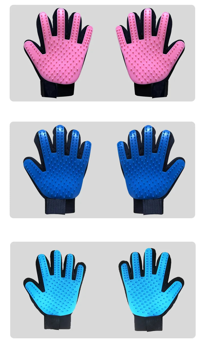 Hot Sell 1PC Cat Hair Remove Gloves Rubber Pet Beauty Cleaning Grooming Effective Massage Dog Combs Floating Brush 6 Color