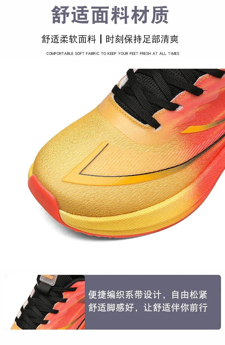 Marathon Air Cushion Men Sports Running Shoes Breathable Lightweight Women's Comfortable Athletic Nonskid Carbon Plate Sneakers