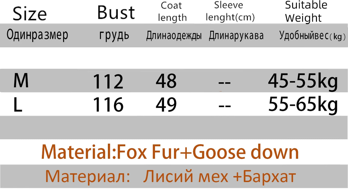 2023 New Fashion Womens Puffer Jackets Winter Natural Fox Fur Collar Goose Down Jackets Parkas Luxury Clothing
