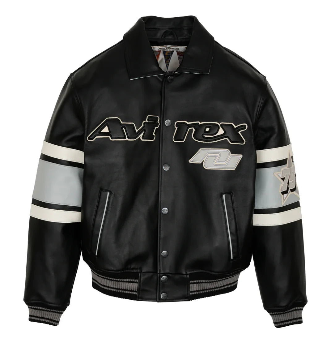 2024 New Listing Avirex Men Thickened Sheepskin Flight Suit Jacket US Size Casual Genuine Leather Leather Jacket Classic Coat
