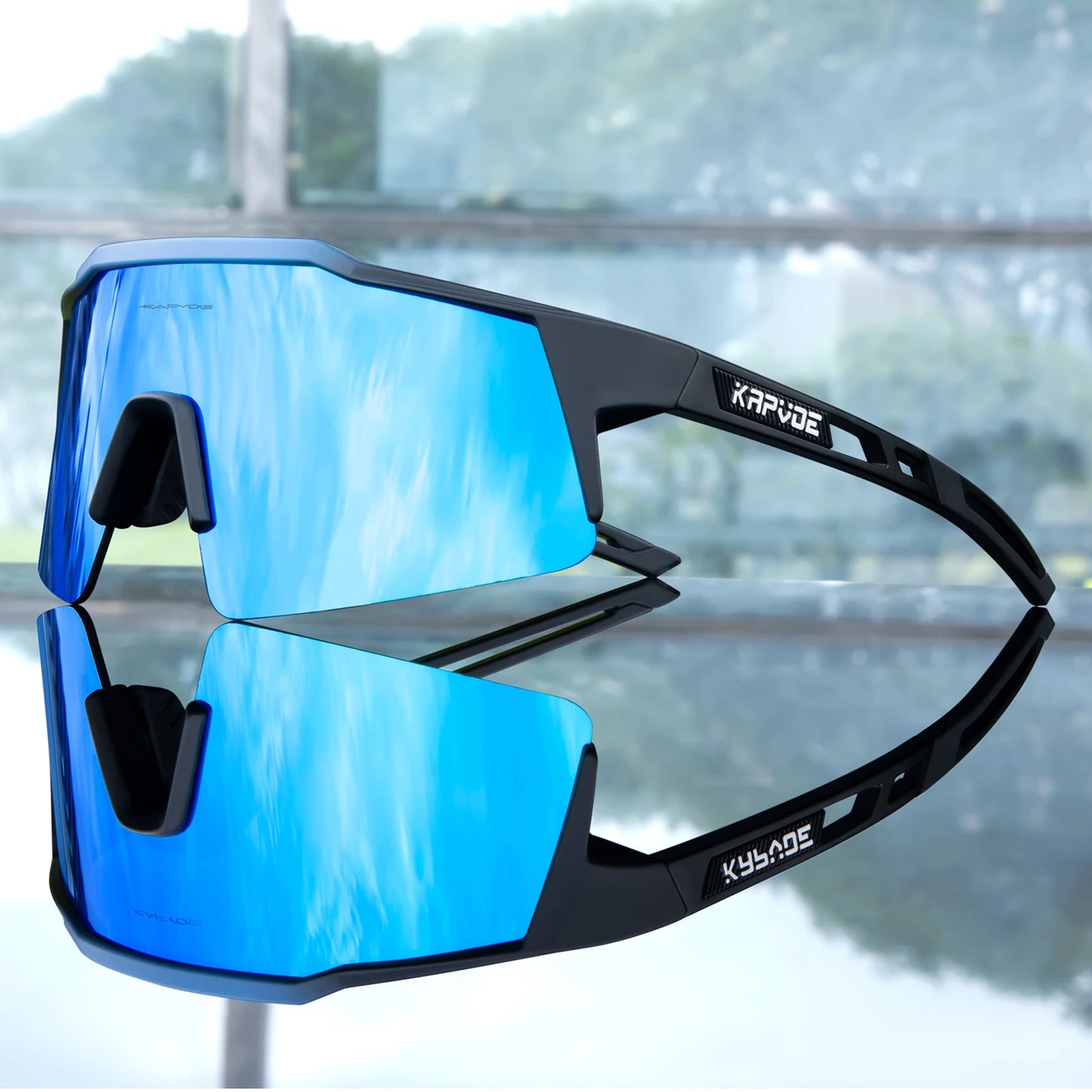 Kapvoe Road Driving Bike Sports Cycling Glasses Running Sunglasses Outdoor Men Woman Bicycle Cycling Mountain UV400 Goggles