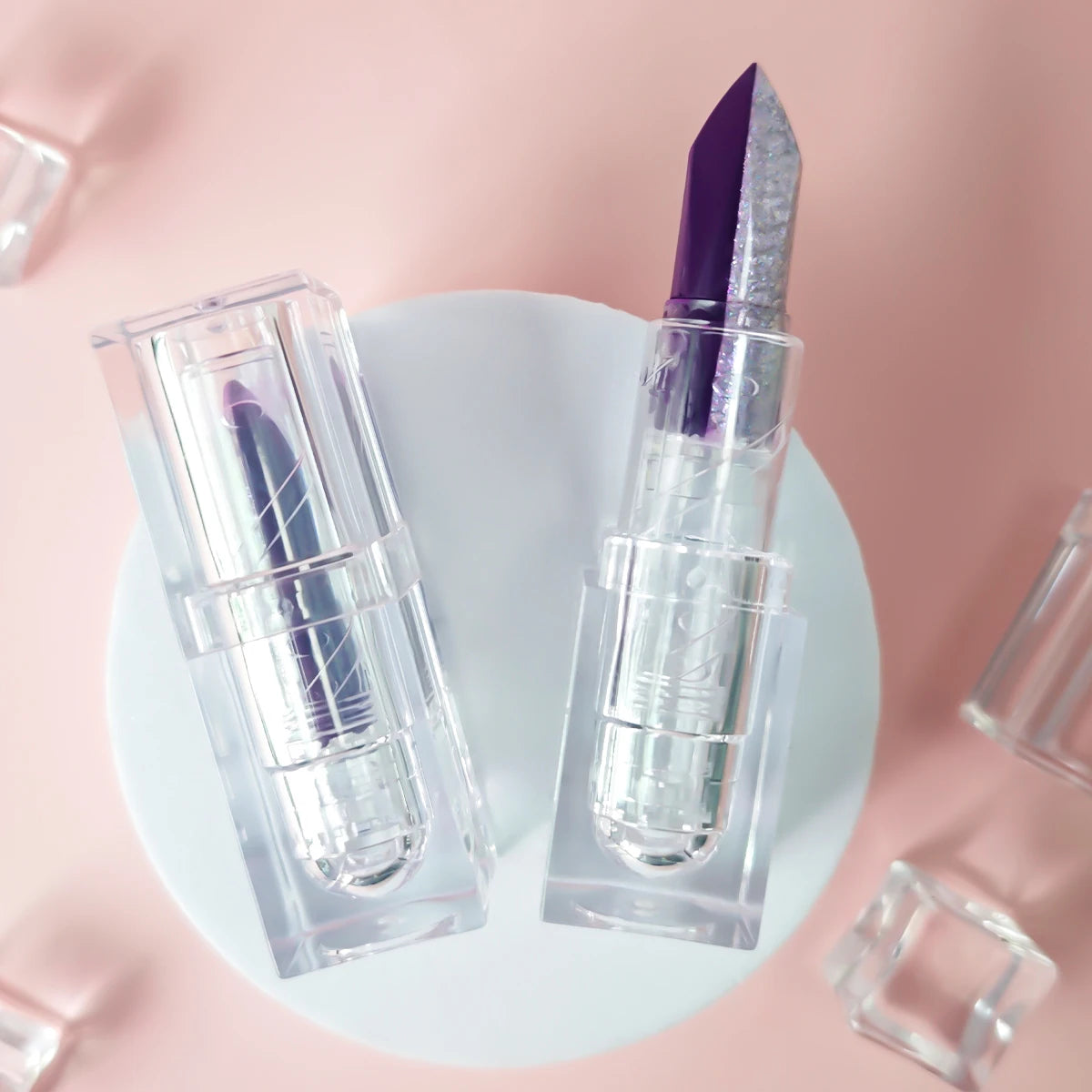 Purple Lipstick Temperature Discoloration Red Rose Moisturizing Lipstick Cosmetics Easy-to-Use Lipstick Refill