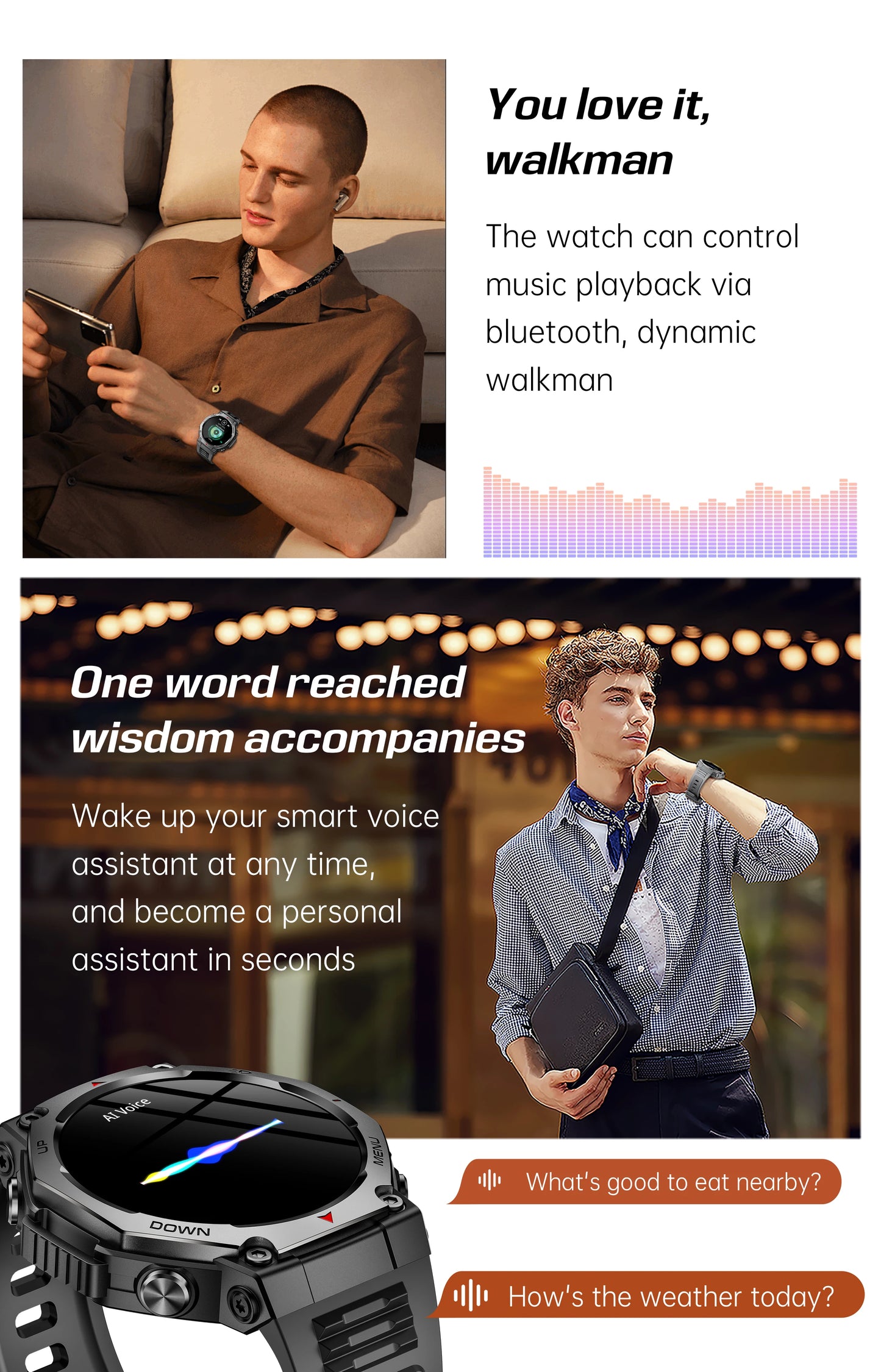 LIGE New 1.43 inch AMOLED Screen Smart Watch 525mAh Big Battery BT Call IPX8-5ATM Waterproof Sports Smartwatch For Android ios