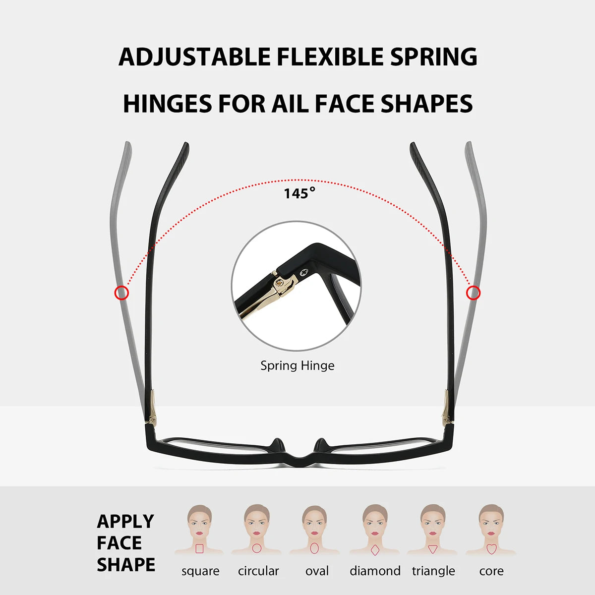 BARCUR Square Reading Glasses Anti-Fatigue Lightweight PC Frame with AC Lens - Fashion Multiple Degrees Men Women glasses