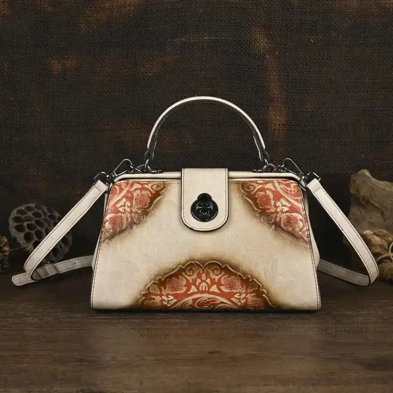 MOTAORA Vintage Embossed Handmade Designer Women's Leather Shoulder & Crossbody Bag Luxury Female Purse 2025 NEW