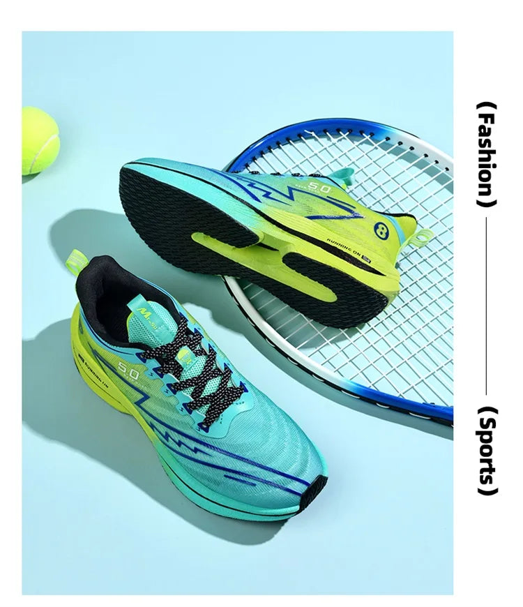 New Men's Sneakers Racing Carbon Plate Sports Running Shoes Light Anti-Slip Professional Track Field Training Shoes Tennis Shoes