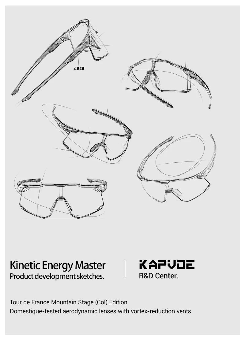 Kapvoe New Ultra HD Bicycle Sports Glasses Men Women Outdoor Road Riding Sunglasses Mountain UV400 Cycling Driving Goggles
