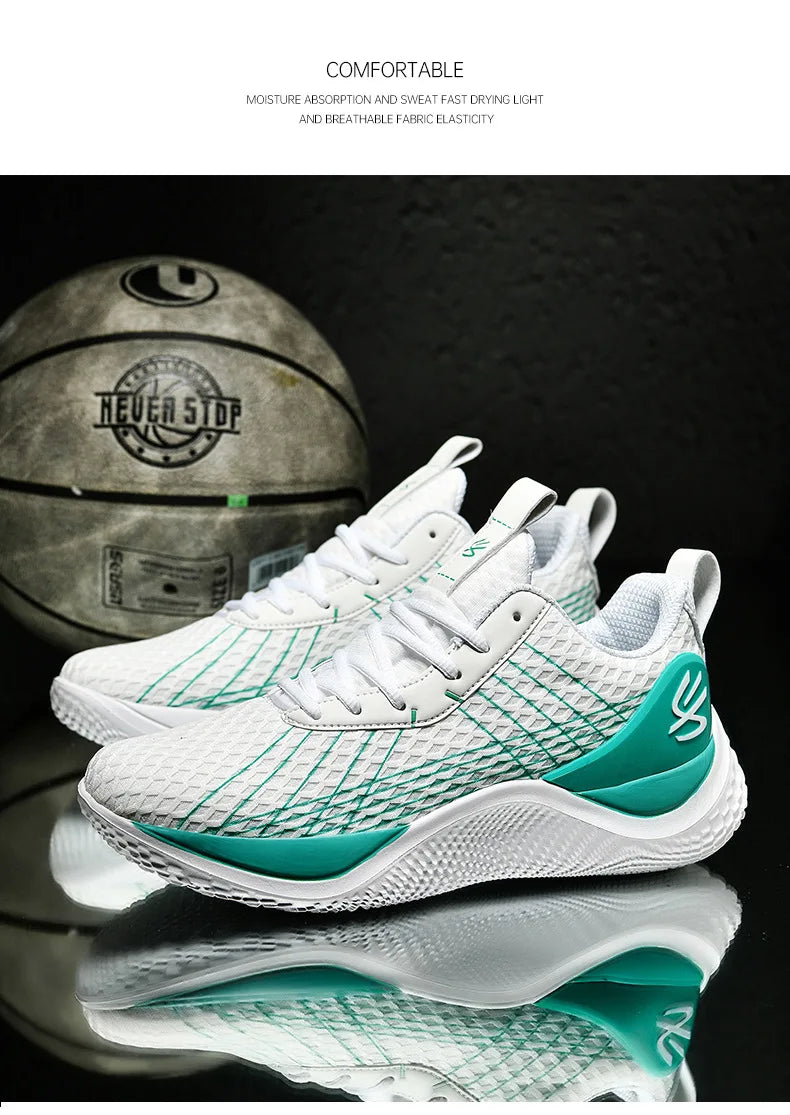 Summer New Men's Casual Shoes Breathable Comfortable Running Large Size Basketball Shoes Fashionable Versatile Couple Shoes