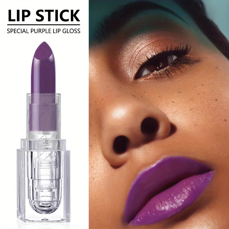 Matte Purple Lip Gloss Moisturizing Matte Glamor Non-stick Cup High Pigmented Lipsticks For Cosplay Party Makeup Cosmetics