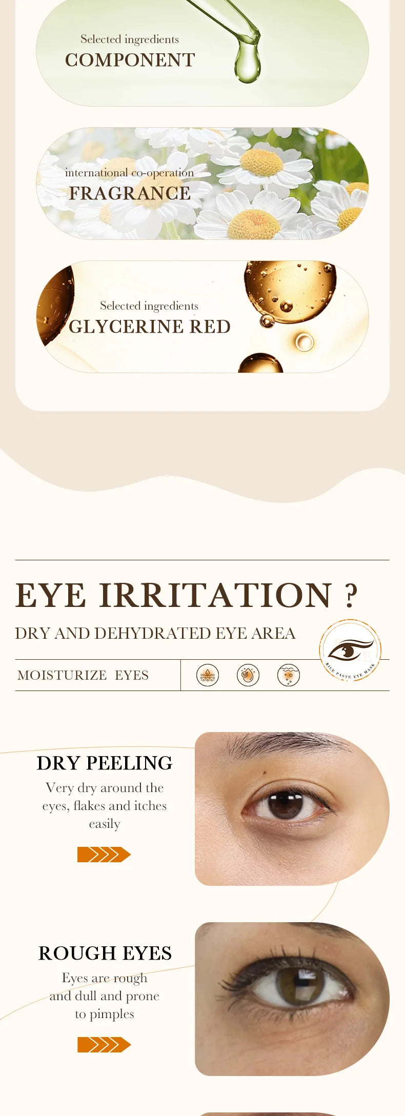 60pcs BIOAQUA White Rice Collagen Eye Mask Anti Dark Circles Eyes Bags Remover Firming Moisturizing Eye Patches Skin Care