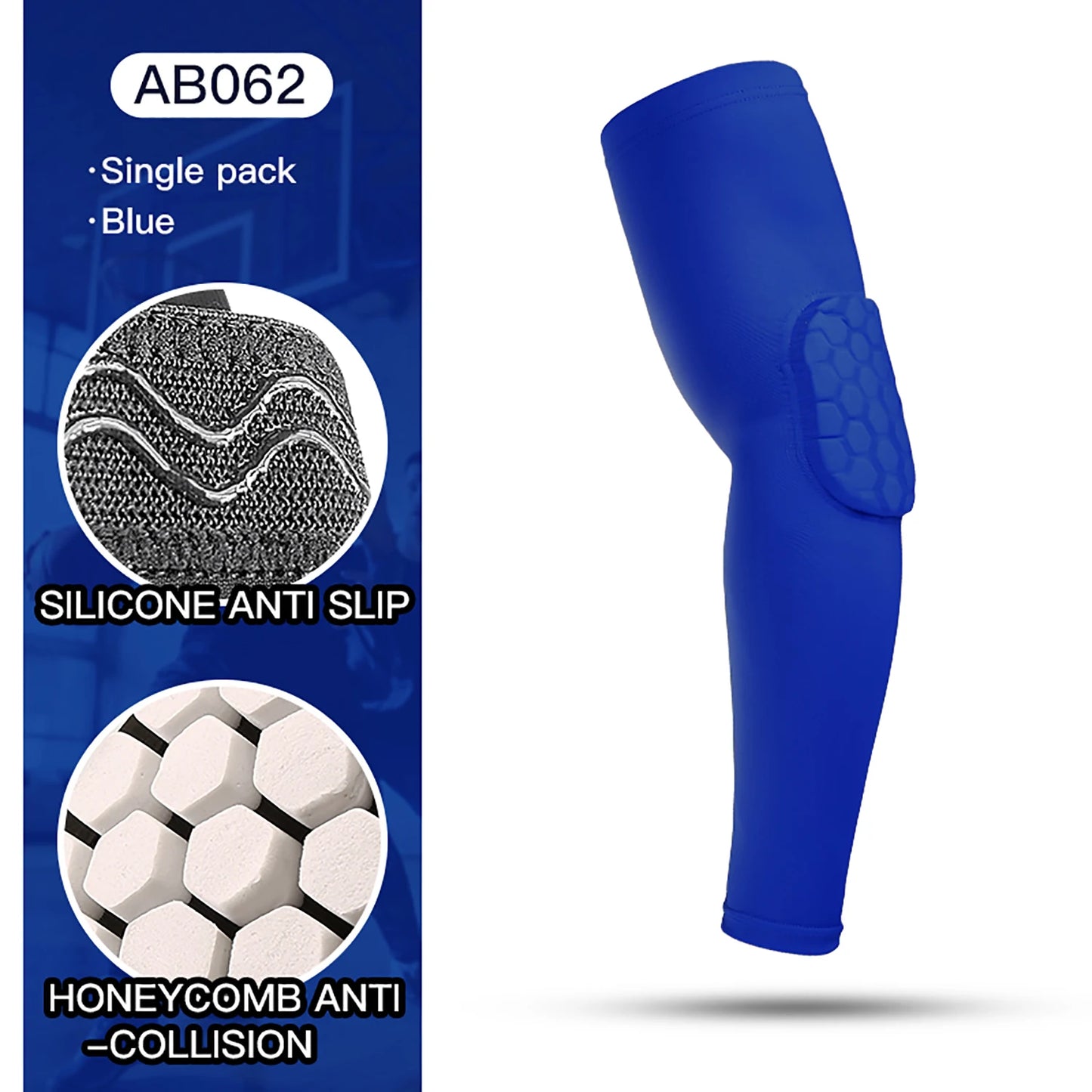 1pc Sports Elbow Protection Honeycomb Anti-collision Pressure Protection Arm Sleeve Basketball Cycling Fitness Protective Gear