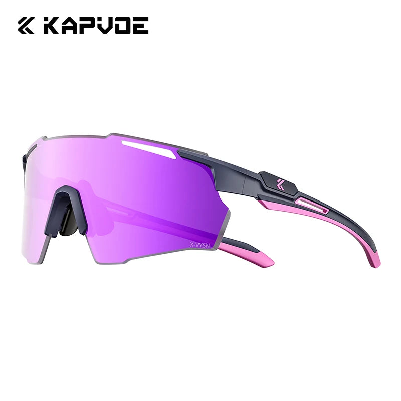 Kapvoe New Ultra HD Bicycle Sports Glasses Men Women Outdoor Road Riding Sunglasses Mountain UV400 Cycling Driving Goggles