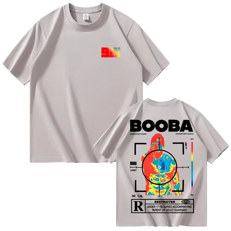 B2O T-shirts Men Fashion Cotton BOOBA Printed Short Sleeve T Shirt Women Casual Harajuku Streetwear Tee Tops Camiseta