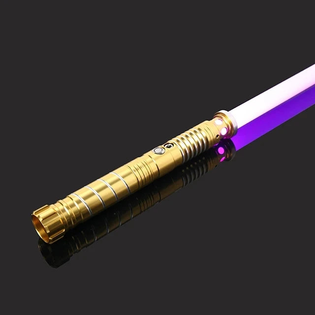 سيف ضوئي معدني RGB، مبارزة، تأرجح سلس، سيف ليزر، Sabre De Luz، 16 لونًا متغيرًا، 16 صوتًا، سلاح FOC Rave، لعبة وامضة