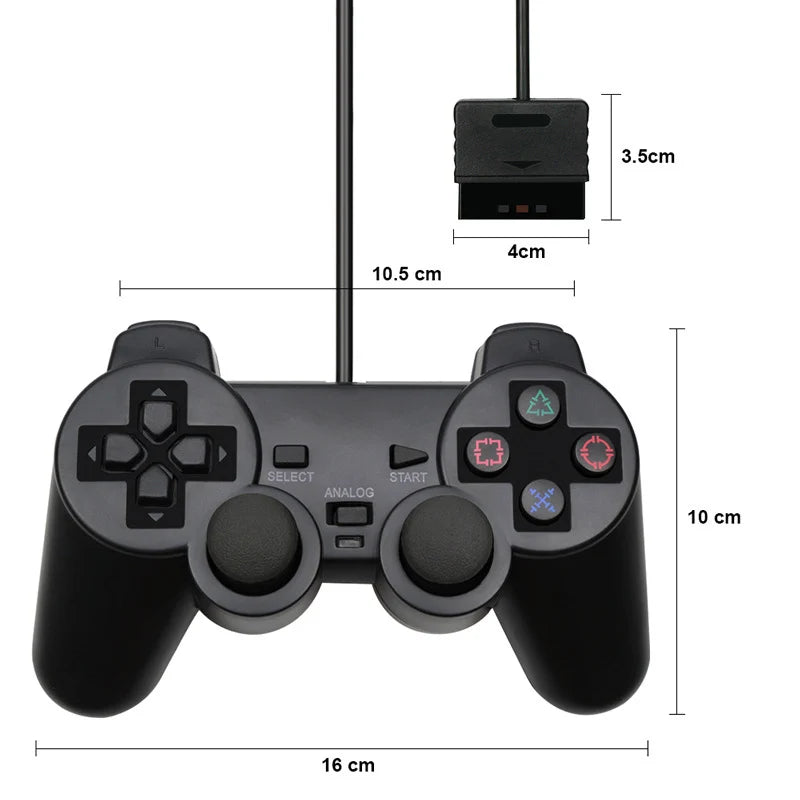 Wired Gamepad for Sony PS2 Controller for Mando PS2/PS2 Joystick for Playstation 2 Vibration Shock Joypad Wired USB PC Controle
