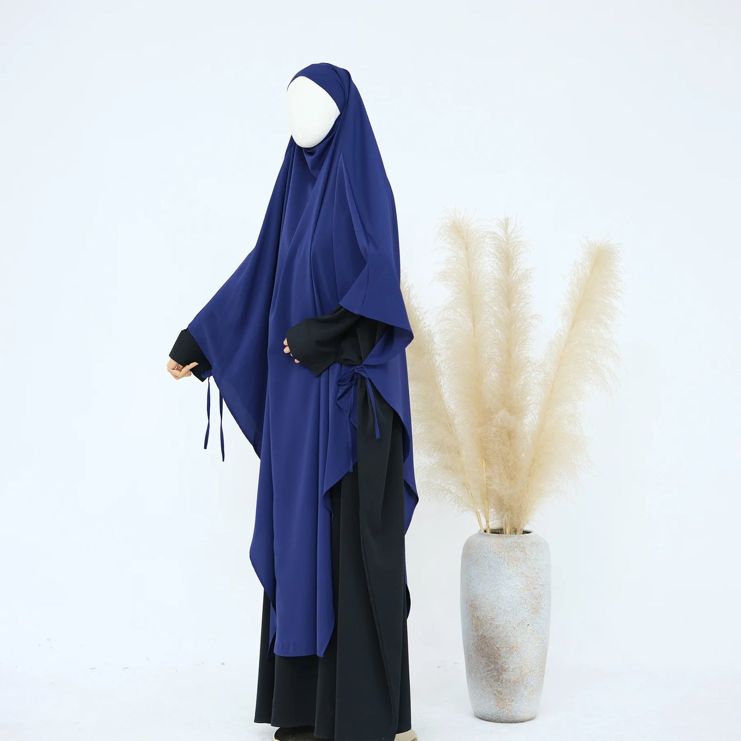 Ramadan Eid Muslim Women Prayer Hijab Long Scarf Islamic Pullover Big Khimar One Piece Abaya Arabia Shawls Dubai Turkey Headwrap