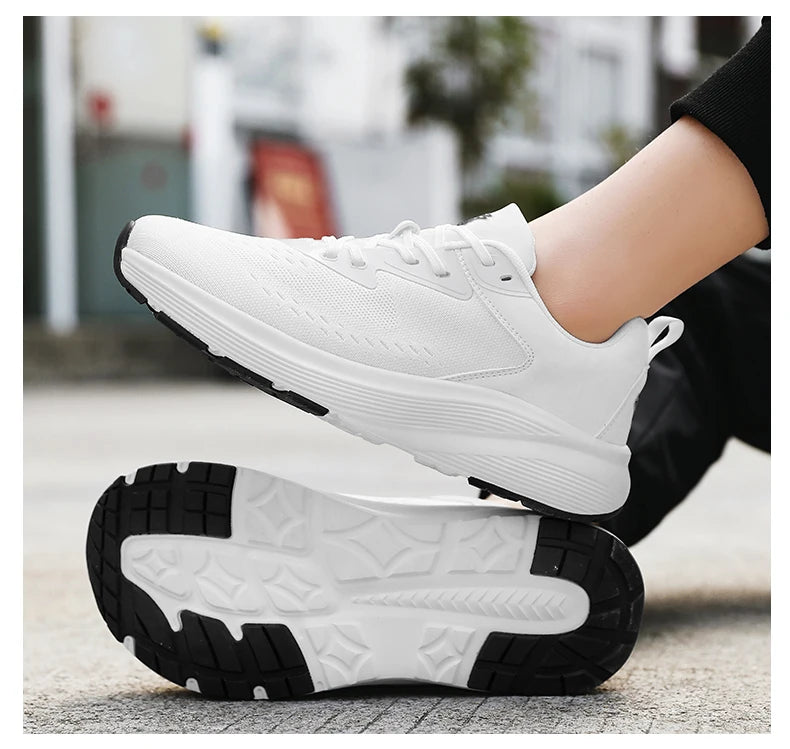 Couples breathable mesh casual sports shoes summer new non-slip outdoor running shoes plus size light men and women's sneakers