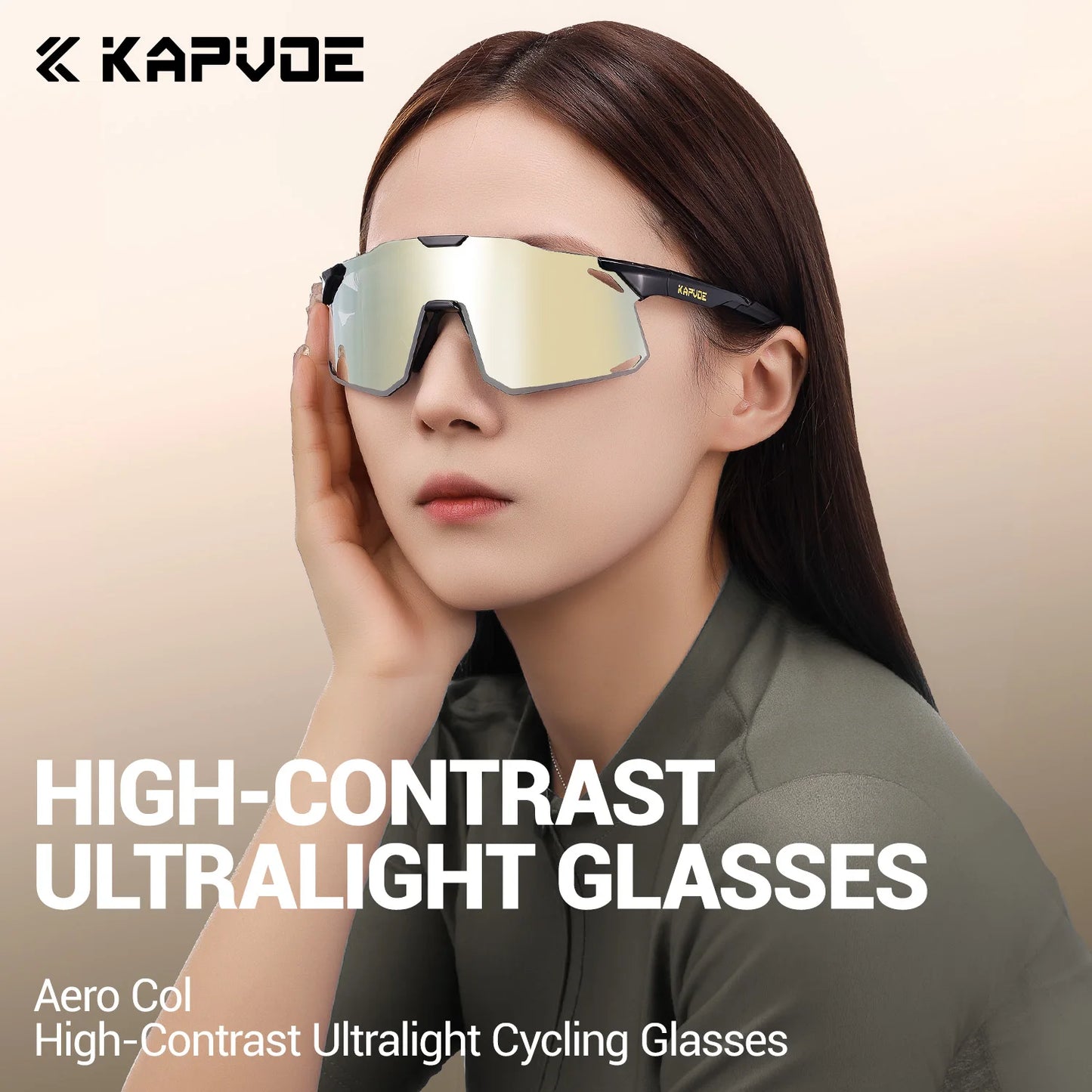 KAPVOE New Outdoor Cycling Sunglasses Men Women Mountain Bicycle Sports Eyewear MTB Bike Cycling Glasses UV400 Running Goggles