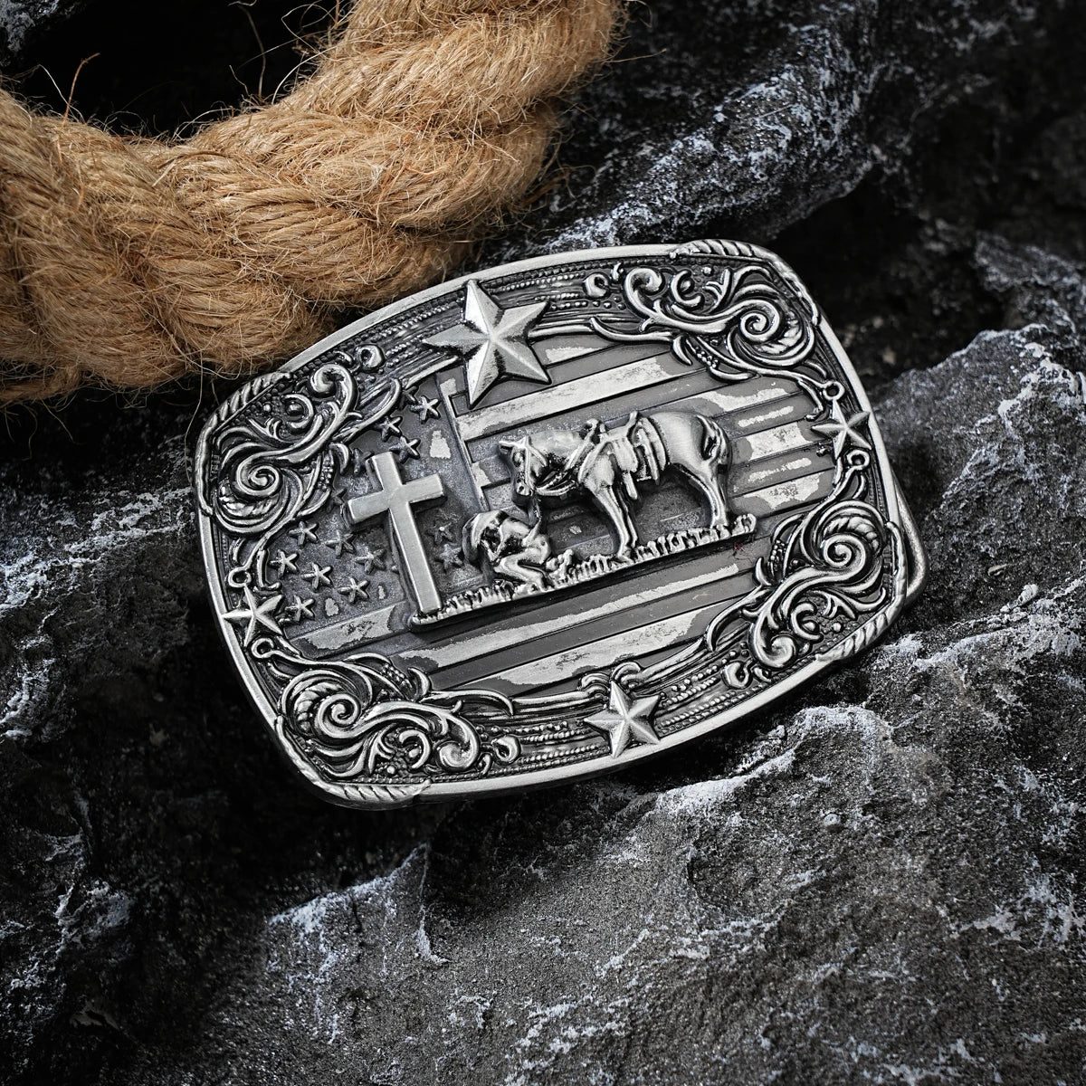 Western style plate buckle belt metal buckle one belt buckle