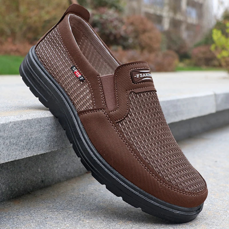 Men's Fashionable Solid Woven Knitted Running Shoes - Lightweight, Breathable and Non-Slip - Perfect Sports Shoes for Outdoor Ad
