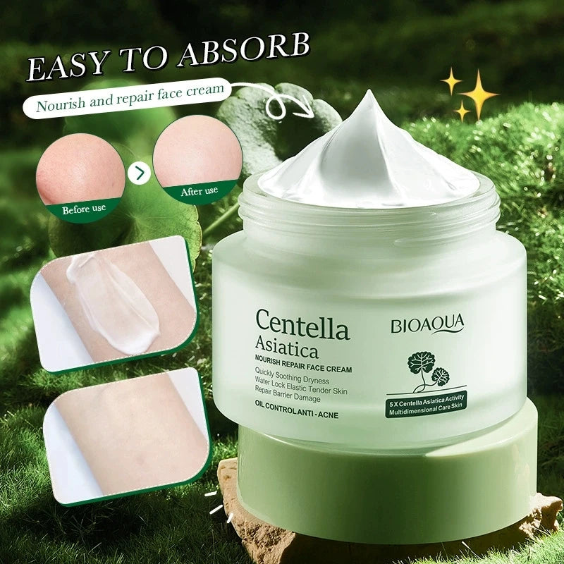 BIOAQUA Centella Asiatica Skin Care Sets Moisturizing Face Cream Anti Dark Circles Anti-aging Eye Cream Travel Size Skin Care