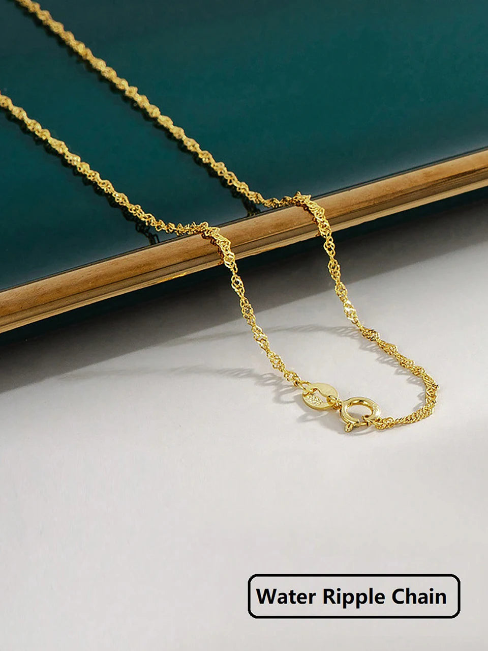 GRA 18K Gold Minimalist Box Snake Chain Necklace for Women Gift 40cm 45cm Choker Real 925 Sterling Silver Fashion Fine Jewelry