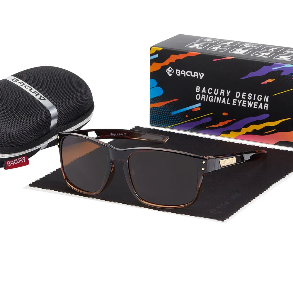 BACURY Fashion Sports Sunglasses for Men High Quality TR-90 Ultra Light Comfortable Frame for Women Outdoor Activity Sunglasses