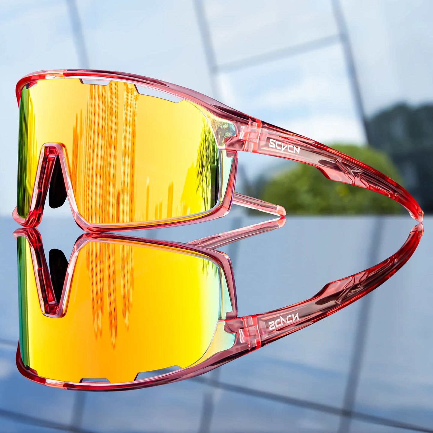 SCVCN New Photochromic Glasses Cycling Sunglasses Men Outdoor Sports Glasses Women Driving Bicycle Eyewear UV400 Hiking Goggles