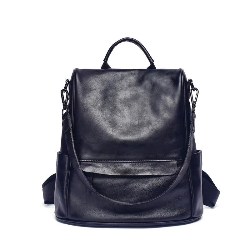 MOTAORA Vintage Women Backpacks 2025 New Genuine Leather Anti Theft Backpack Cowhide Large Capacity Ladies Travel Luxury Bags