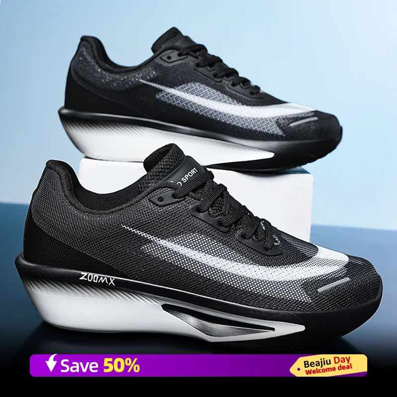 Men Running Shoes Marathon Breathable Outdoor Sports Shoes Lightweight Sneakers Comfortable Athletic Training Footwear Size47