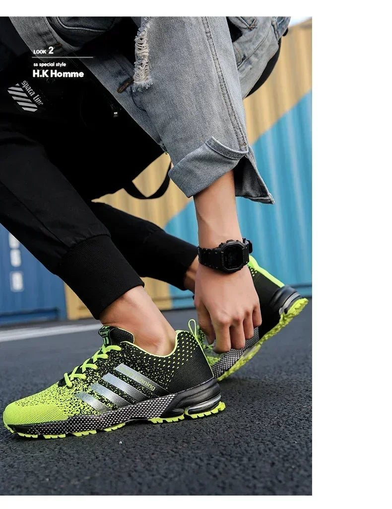 Men Casual Sneakers Summer Breathable Sport Shoes Lightweight Outdoor Mesh Running Shoes Athletic Jogging Tenis Walking Shoes