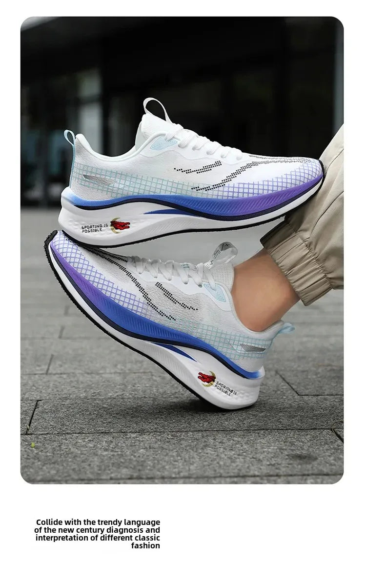 New Red Rabbit 7 Couple Carbon Board Mesh Breathable Sports Shoes Elderly Trendy Shoes Men's Casual Running Shoes Summer EVA Upp