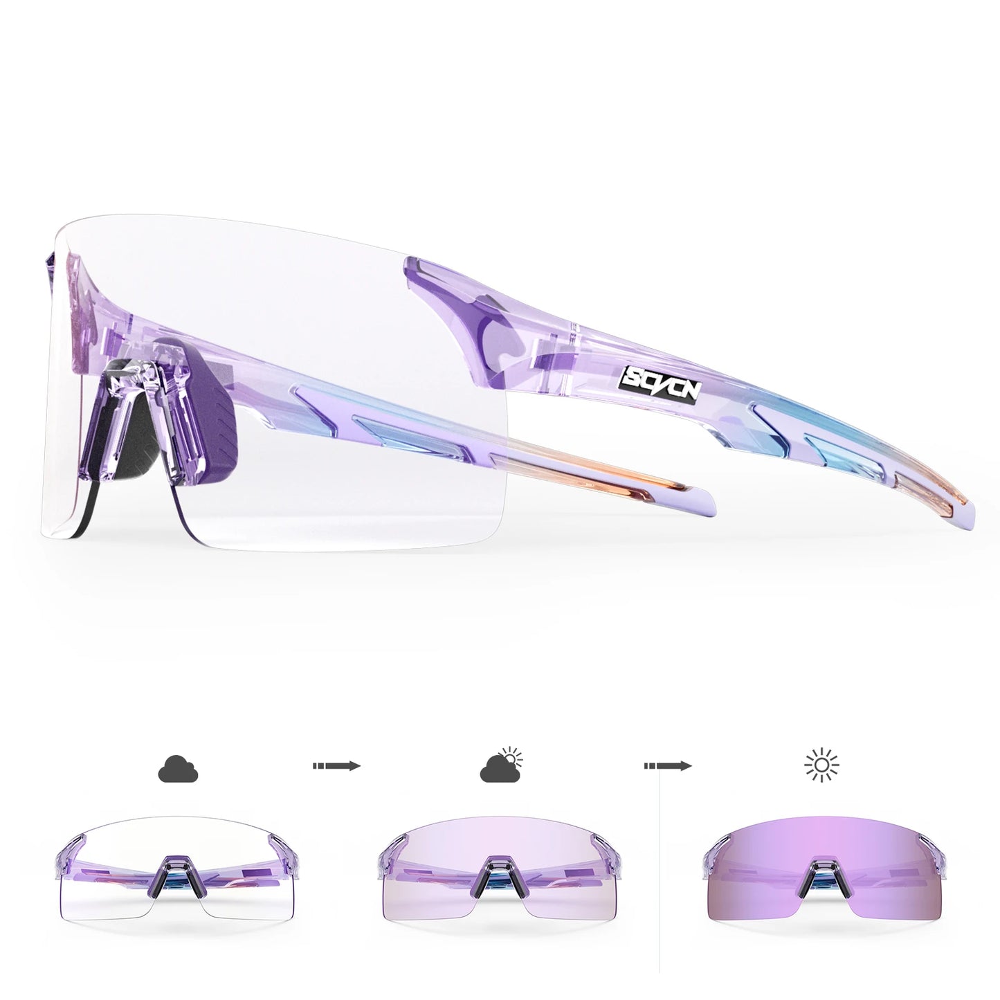 SCVCN Photochromic Sunglasses Outdoor Sports Bike Cycling Glasses Man MTB Climbing Glasses Eyewear Women Driving Bicycle Goggles