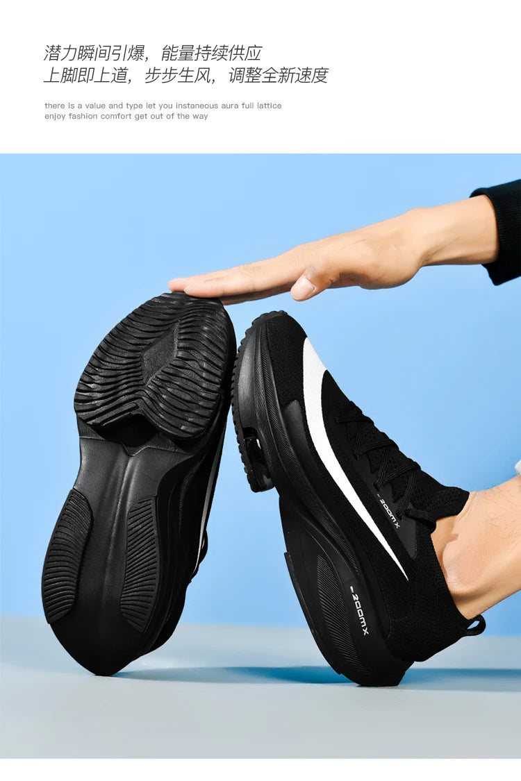 Outdoor Marathon Couple Sneaker Height Increasing Running Shoes for Men Original Soft Walking Tenis Boys Girls Sport Footwear 46