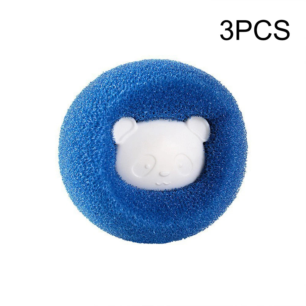 3PCS Reusable Hair Remover Washing Machine Hair Catcher Laundry Ball Dryer Ball for Clothing Dog Cat Pet Hair Remover