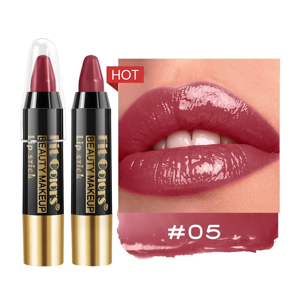 Moisturizing Crayon Lip Gloss Stick Velvet Long Lasting Non Stick Cup Lip Balm Waterproof Jelly Tint Lipstick Liner Pen Makeup