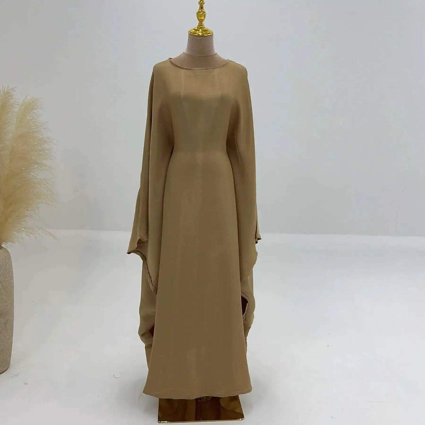 LANMREM Elegant Party Long Dress Women Many Colors Fashion Round Neck Batwing Sleeves Loose Dresses Fashion New Clothing 32C1950