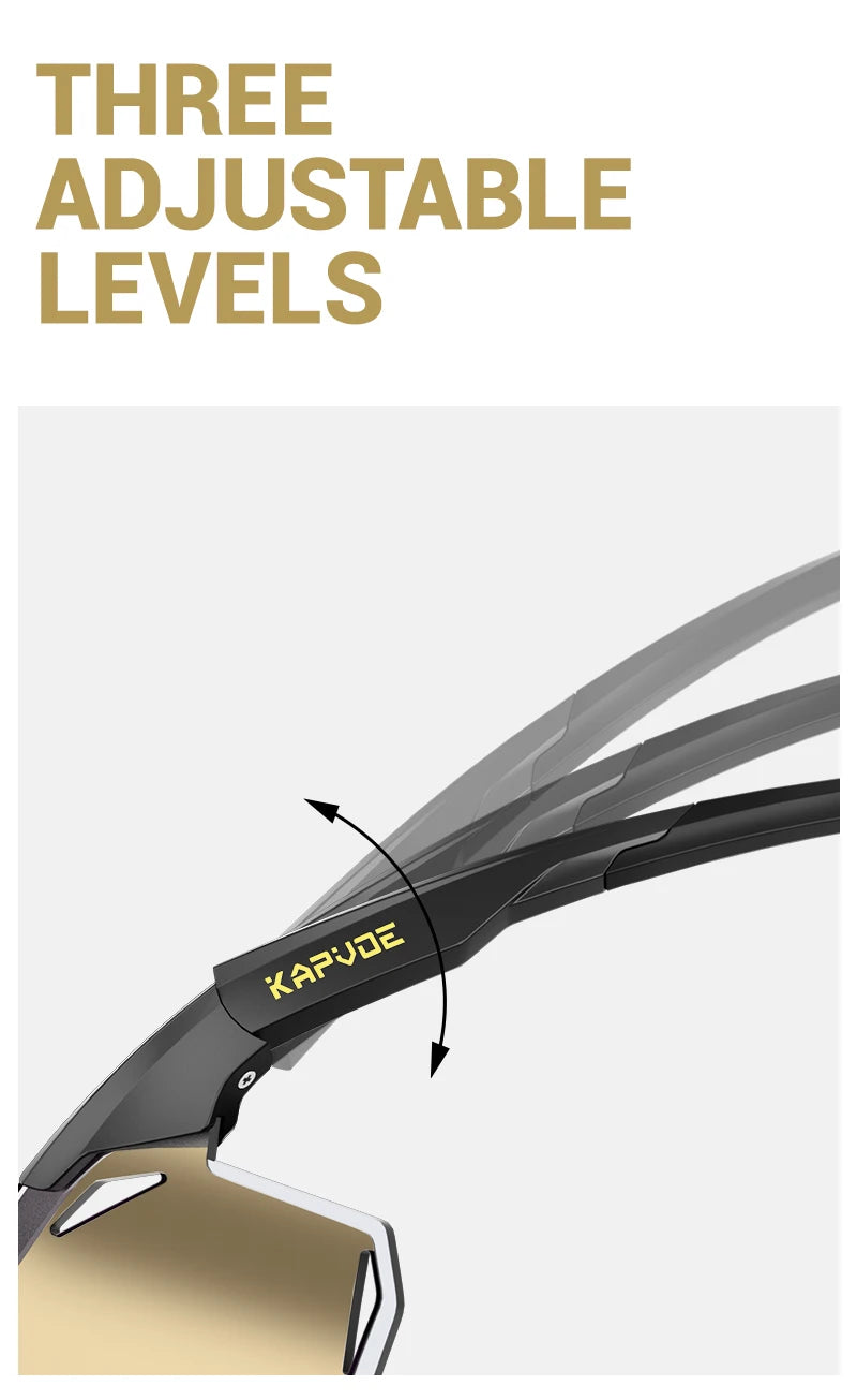 KAPVOE New Outdoor Cycling Sunglasses Men Women Mountain Bicycle Sports Eyewear MTB Bike Cycling Glasses UV400 Running Goggles
