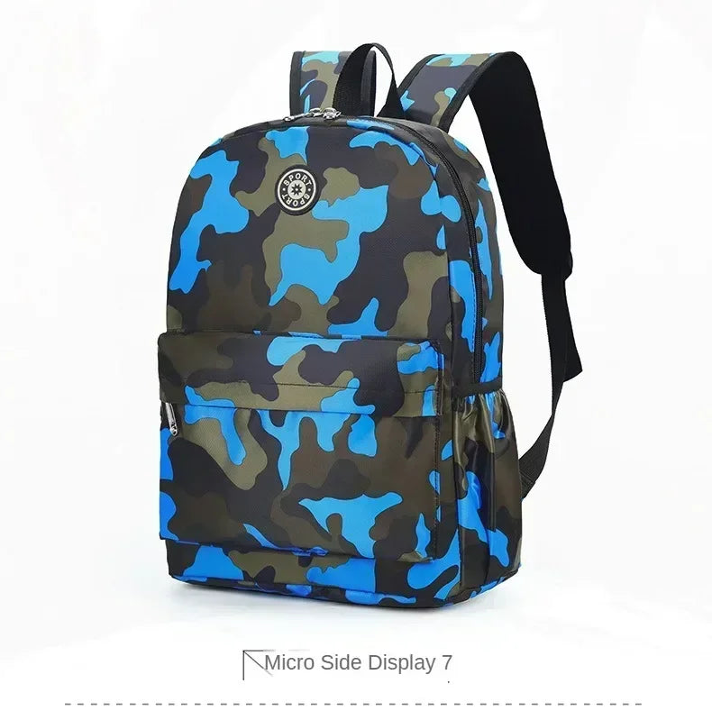 Children's Backpack Camouflage Backpack Elementary School Backpack Boys and Girls Reduce Burden First and Second Grade Backpack
