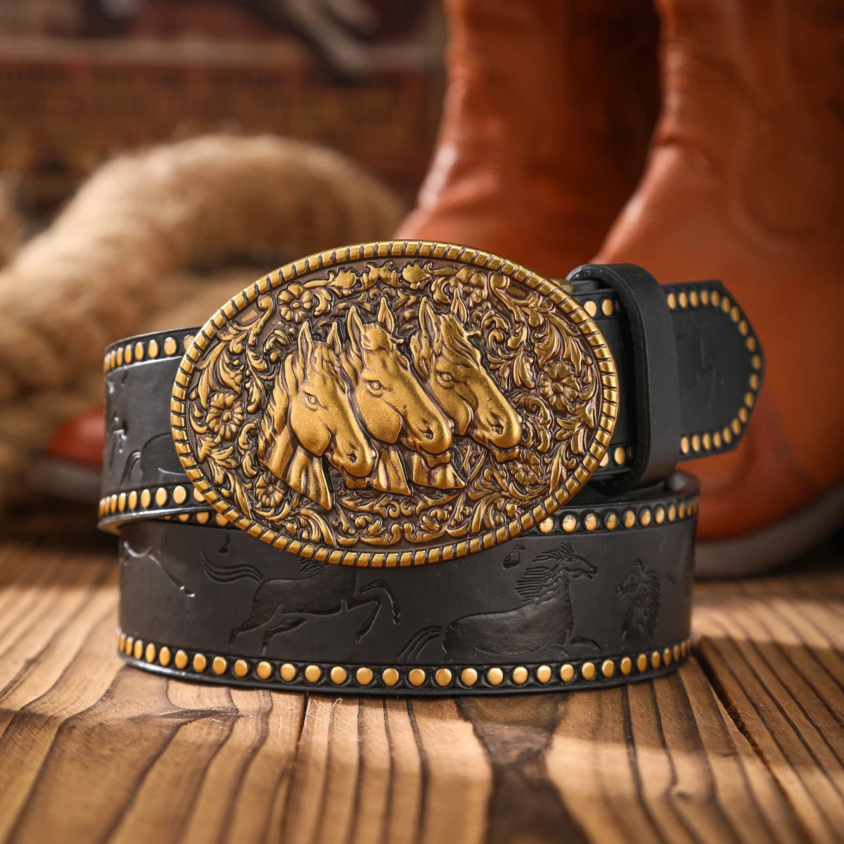 Vintage meets fashion! Alloy buckle PU belt, suitable for both men and women, to create a personalized Western style