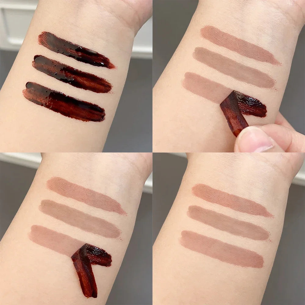 Waterproof Lip Liner Peel Off Tattoo Lipgloss Waterproof Long Lasting Matte Lip Tint Brown Contour Tear-off Lips Stain Cosmetic