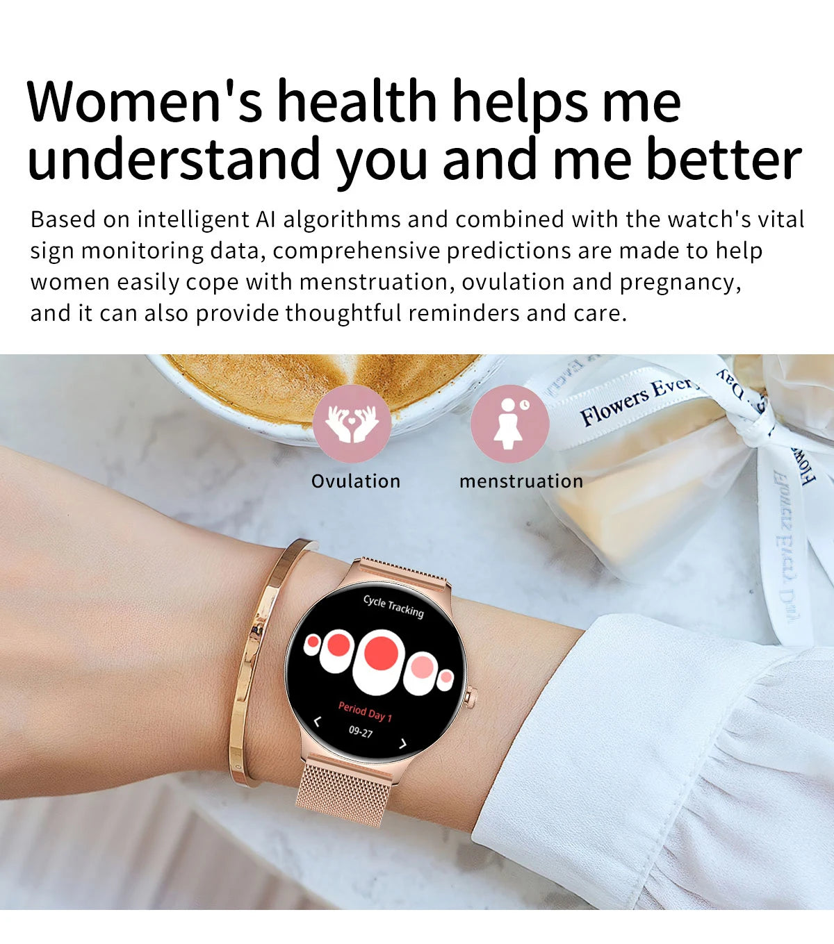LIGE New 1.43" Bluetooth Call Smartwatch Women Men 466*466 AMOLED Full touch Screen Women Smartwatches Ladies For Android ios