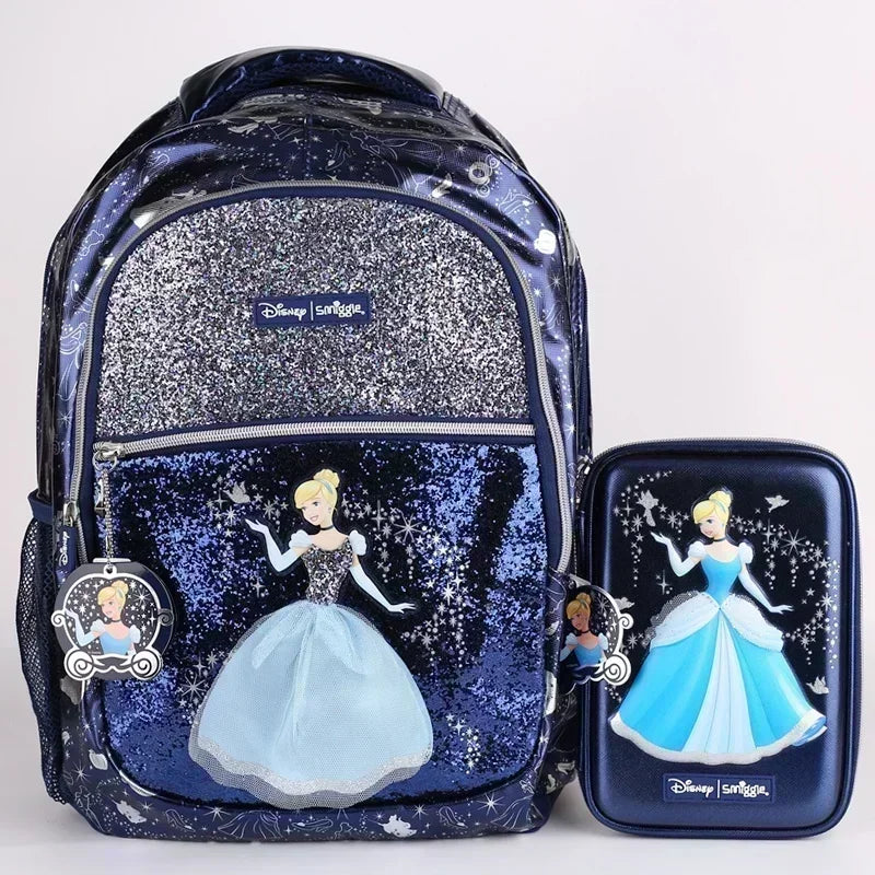 Genuine Australia Smiggle Backpack Deep Blue Cinderella Series School Bag Anime Backpack Student Gift Separate Purchases