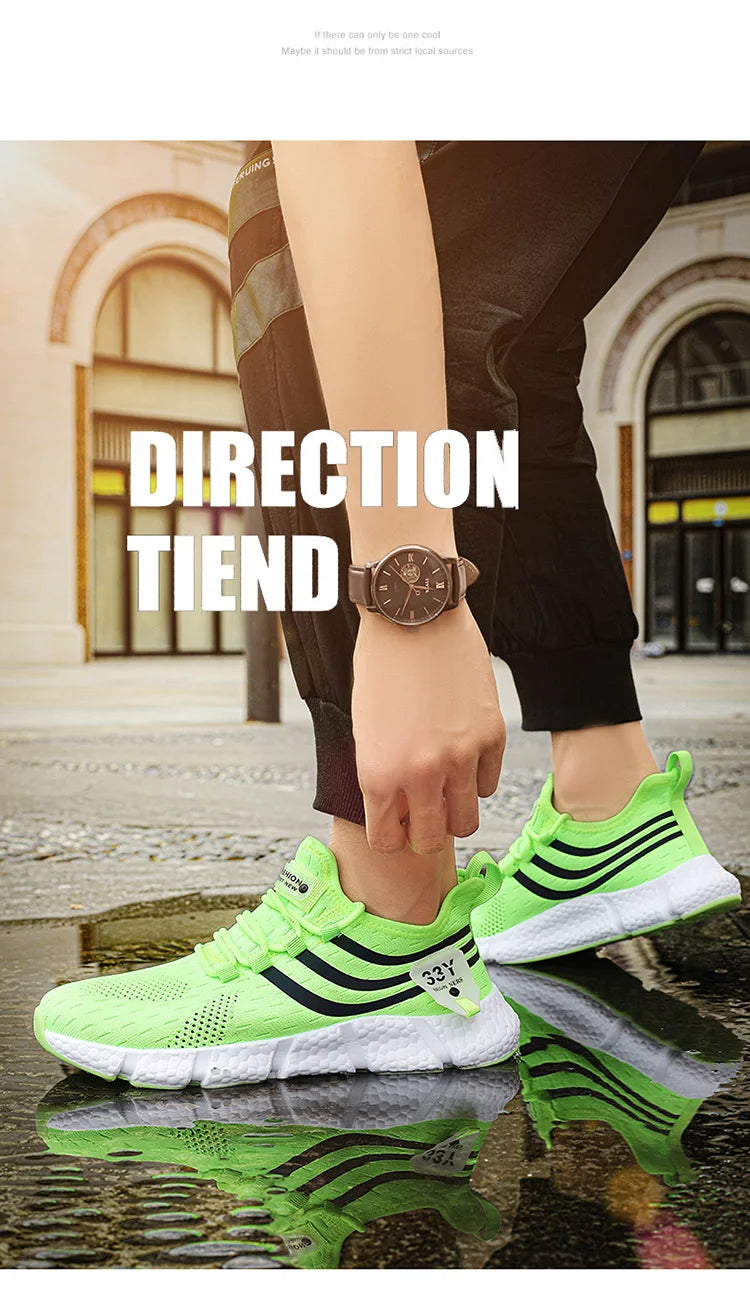 New Men's Sneakers Thick Sole Comfortable Casual Shoes Men Breathable Running Shoes Summer Man Tennis Shoes Large Size Men Shoe