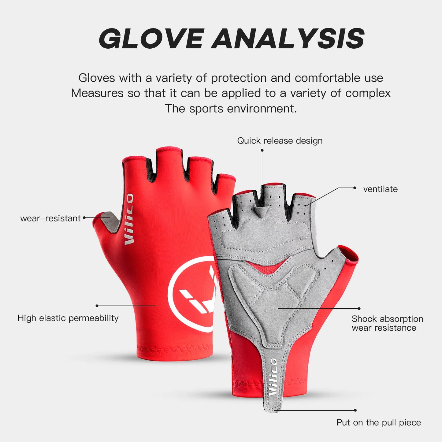 Breaking Wind Cycling Half Finger Gloves Anti-slip Bicycle Mittens Racing Road Bike Glove MTB Biciclet Guantes Mountaineering