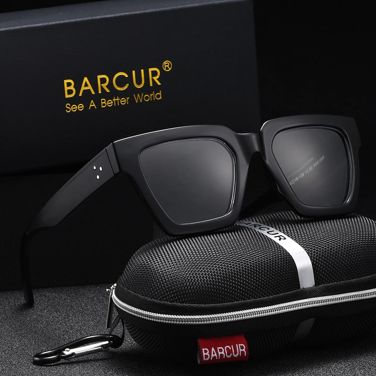 BARCUR Fashion Men and Women Reading Glasses Large PC Square Thick Frame Computer Glasses +1.0 to +3.5 Degree Presbyopia Glasses