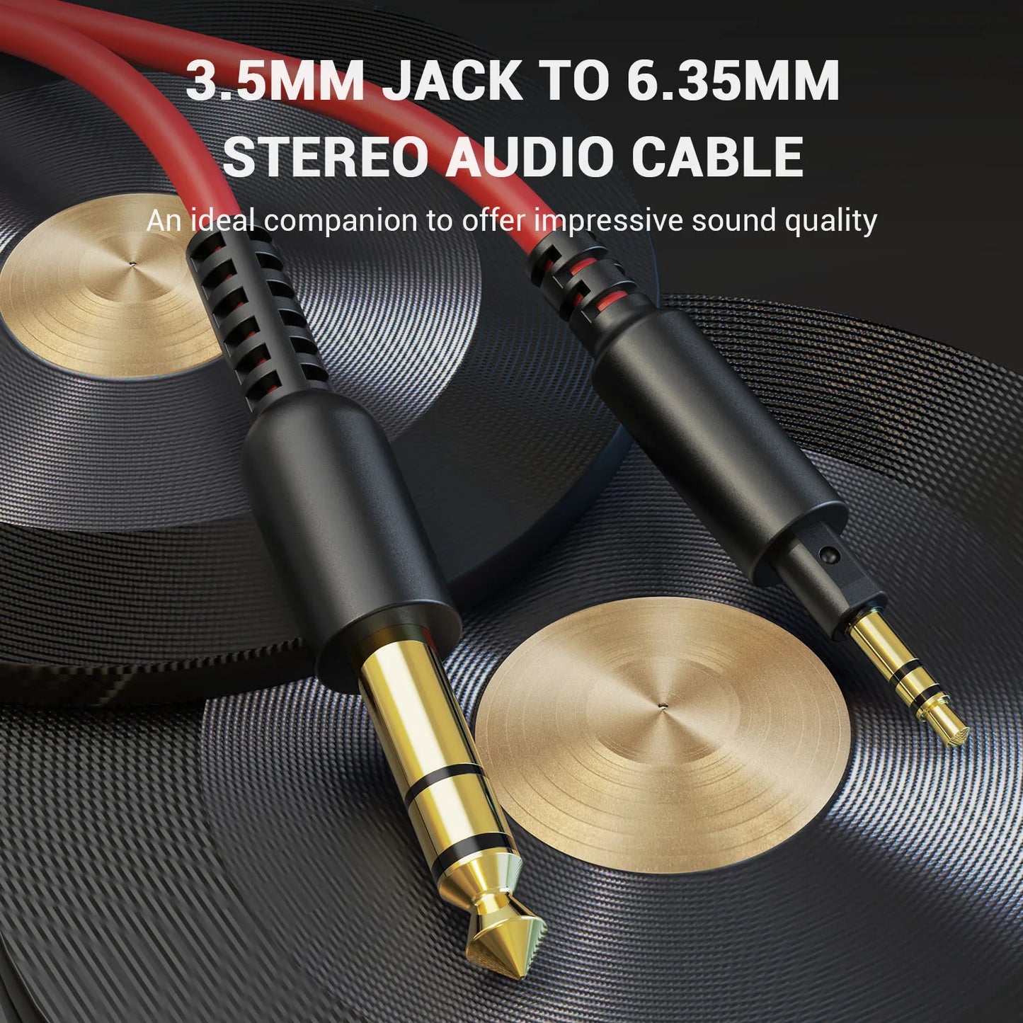 6.35mm to 3.5mm Aux Audio Cable For OneOdio Pro 10/30/50/A70/A7/HiFi DJ Headphones Headset Music Player Phone Speaker Earphone