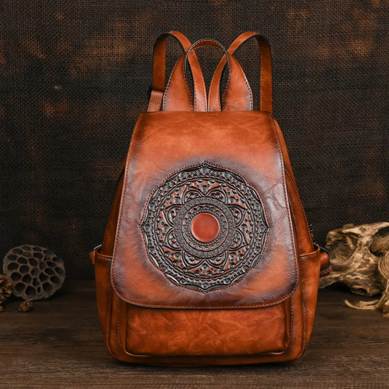 MOTAORA 2025 New Retro Women Bags Designer Leather Luxury Backpack For Woman Large Capacity Bag Women's Stylish Travel Backpacks